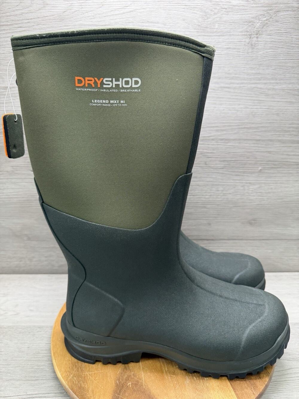 Dryshod Legend Mxt Round Toe Pull On Rain Mens Green Casual Boots Size 11-11.5